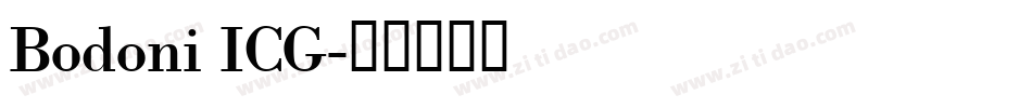Bodoni ICG字体转换